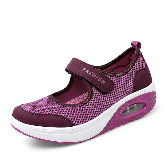 Damen Sportliche Mary-Jane Wedgesneaker mit Luftpolster und atmungsaktivem Mesh Shop Nory