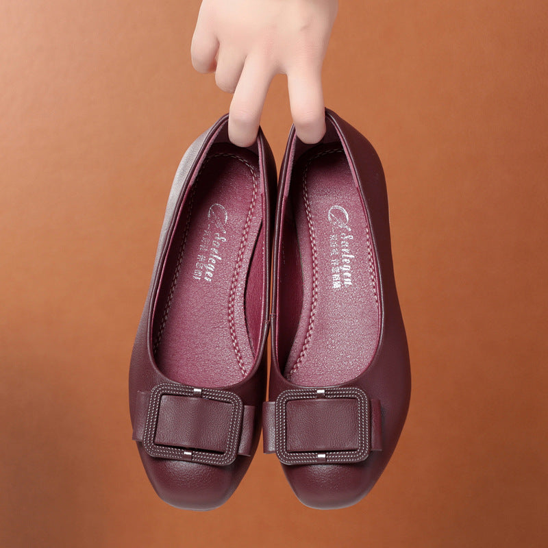 Damen Komfortable und elegante Ballerinas mit modischem Schnallen-Detail
