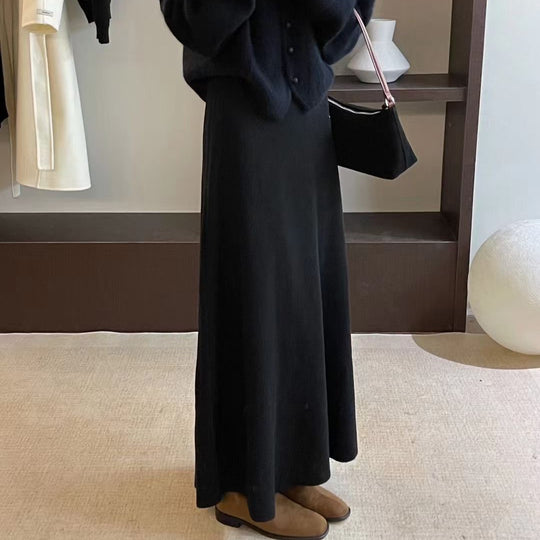 Damen Eleganter Maxirock mit fließendem Schnitt Shop Nory