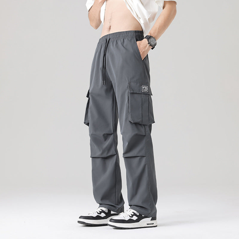 Herren Multifunktionale Cargo-Loungehose mit elastischem Tunnelzugbund, Mehrfachtaschen & verstellbarem Beinabschluss Shop Nory