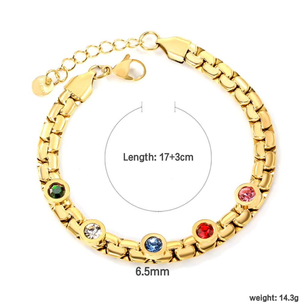 Damen zartes Armband mit funkelndem Auge-Anhänger Shop Nory