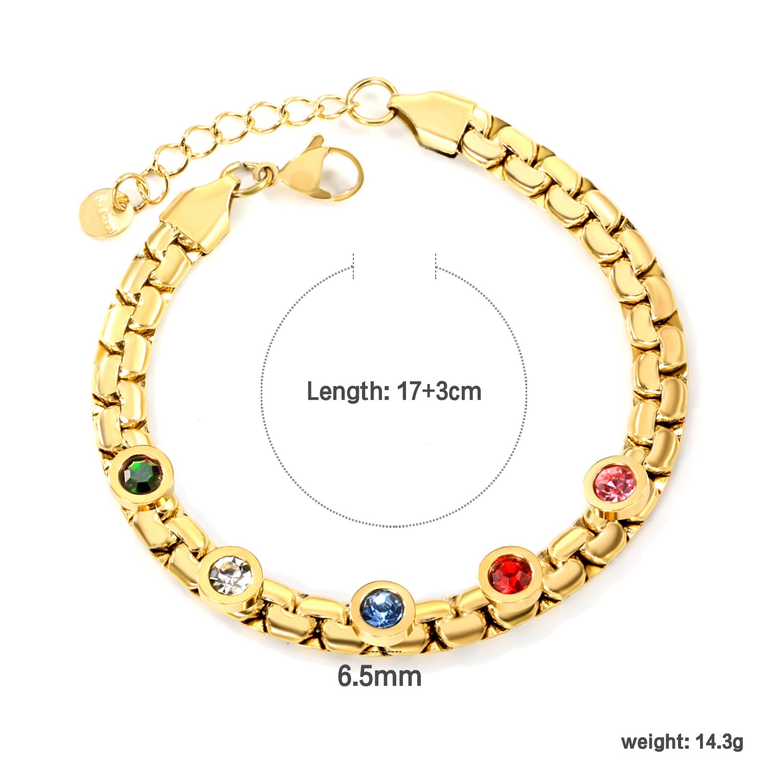 Damen zartes Armband mit funkelndem Auge-Anhänger Shop Nory