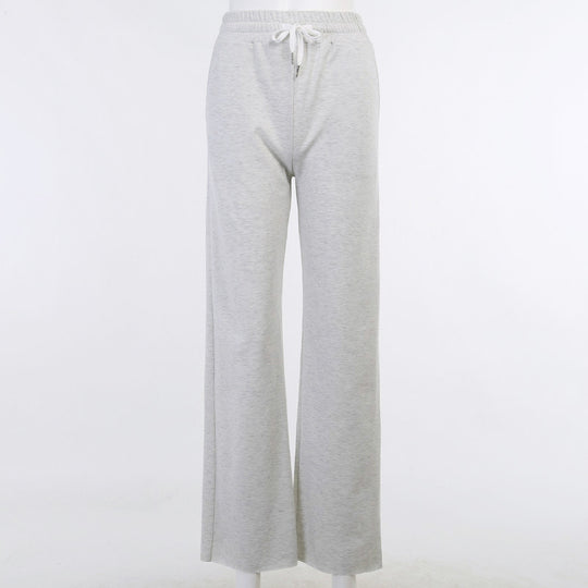 Damen Weite Jogginghose aus Baumwoll-Sweat mit Elastikbund und Kordelzug Shop Nory