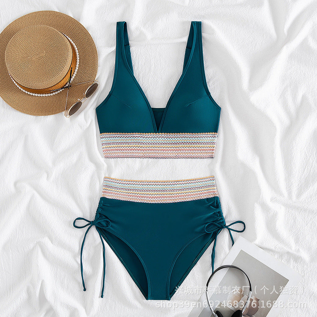 Damen Hochgeschnittener Sportbikini Shopnory