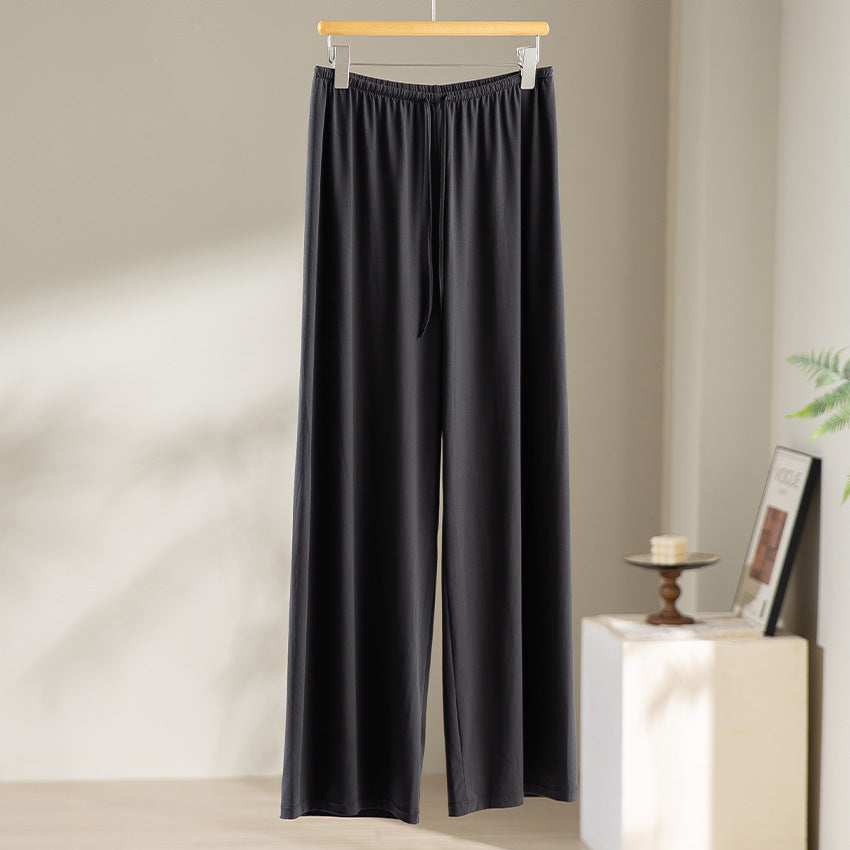 Damen Weite Relax-Hose aus seidigem Modal mit elastischem Bund und Tunnelzug Shop Nory