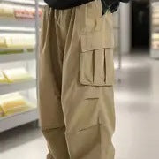 Herren Baggy-Cargohose im Oversize-Utility-Style mit elastischem Bund & Mehrfachtaschen Shop Nory