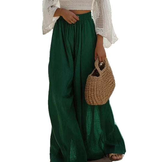 Damen weite Leinenhose