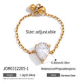 Damen Armband aus hypoallergenem Edelstahl mit funkelndem tropfenförmigem Kristall Shop Nory