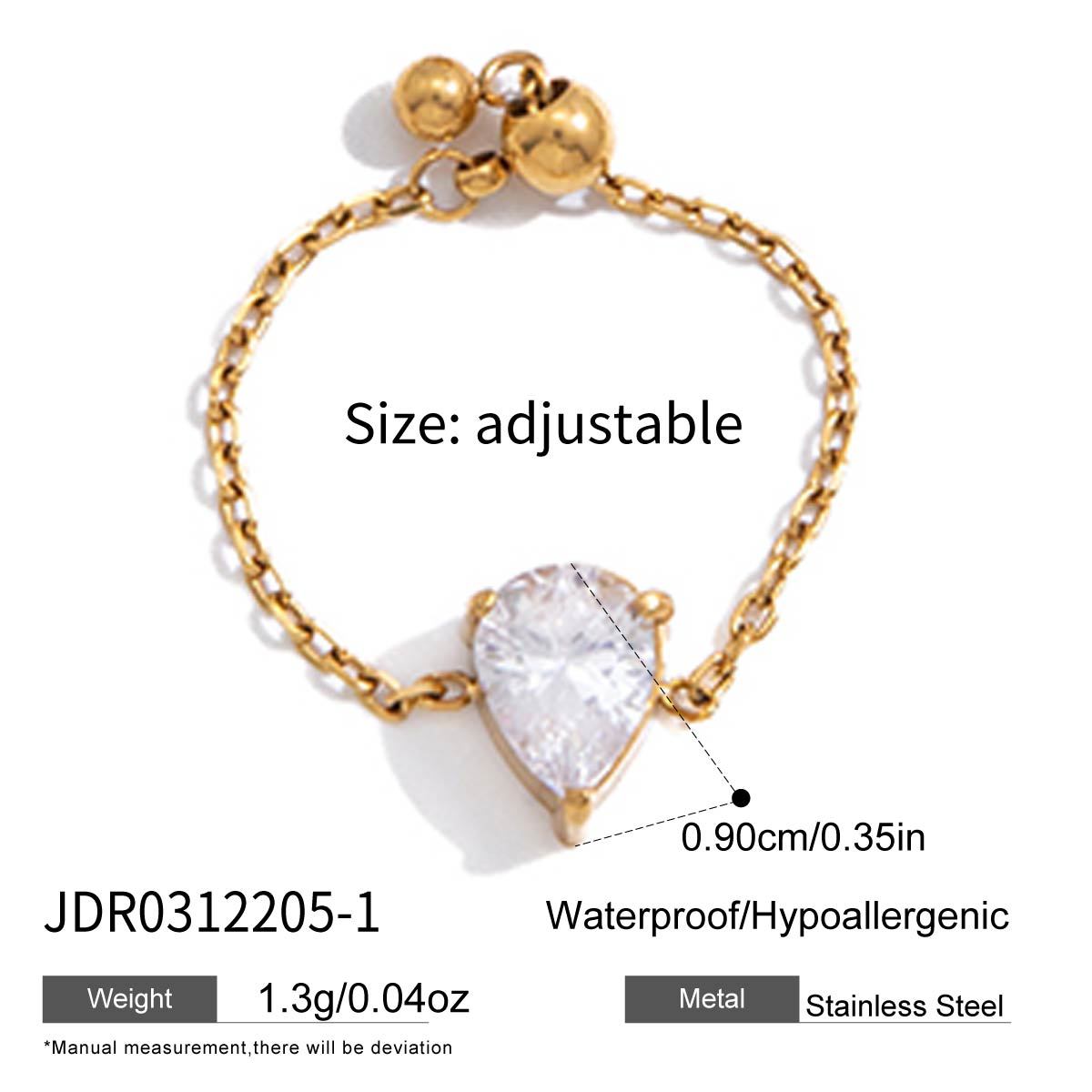Damen Armband aus hypoallergenem Edelstahl mit funkelndem tropfenförmigem Kristall Shop Nory