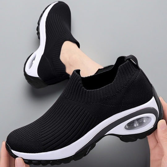 Damen Strick-Sockensneaker mit Luftpolster-Keilsohle Shop Nory