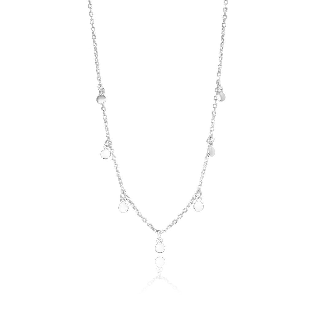 Damen Halskette mit zarten, hängenden Anhängern aus hochwertigem 925 Sterling Silber Shop Nory