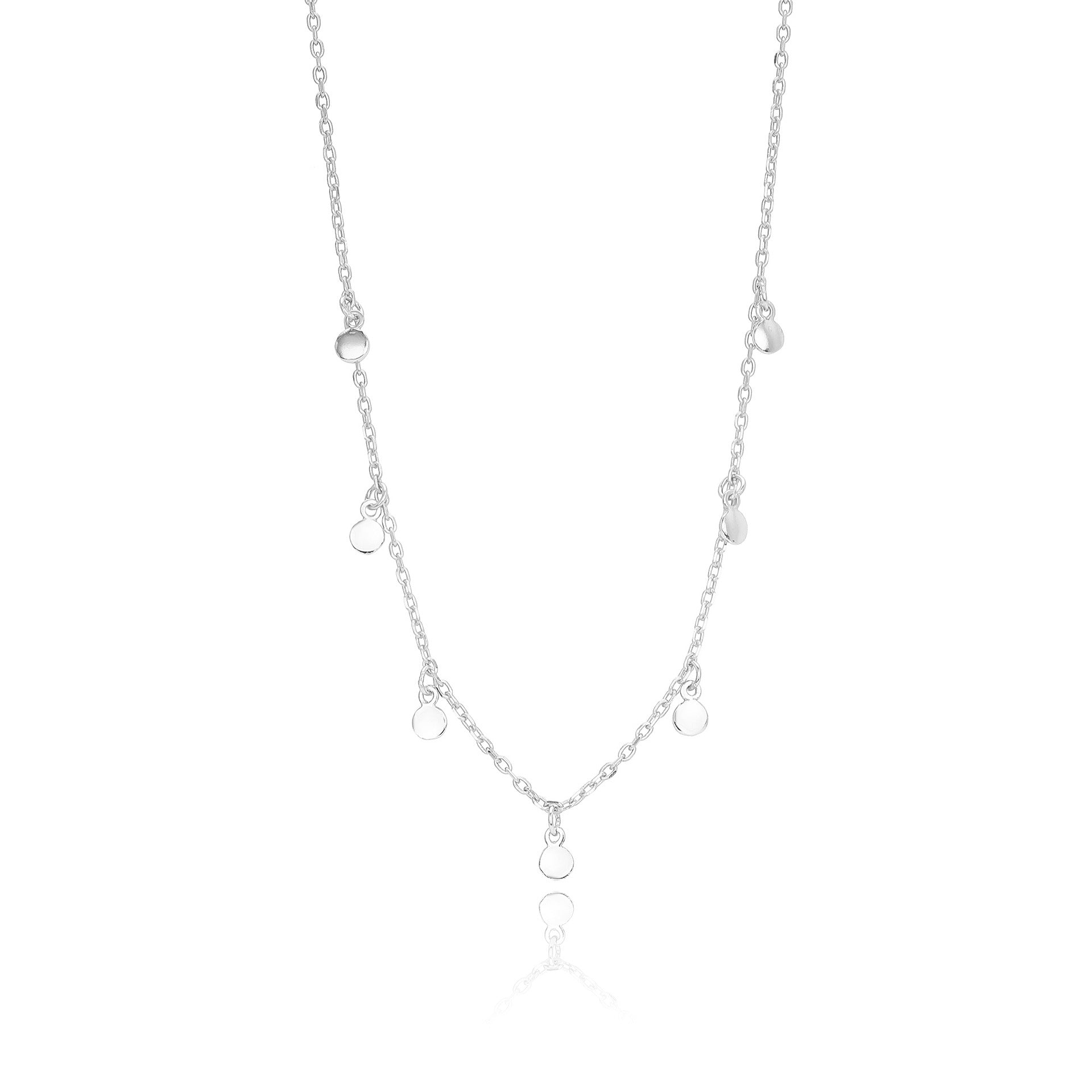 Damen Halskette mit zarten, hängenden Anhängern aus hochwertigem 925 Sterling Silber Shop Nory