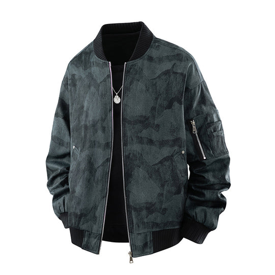 Herren Stylische Bomberjacke mit hohem Kragen