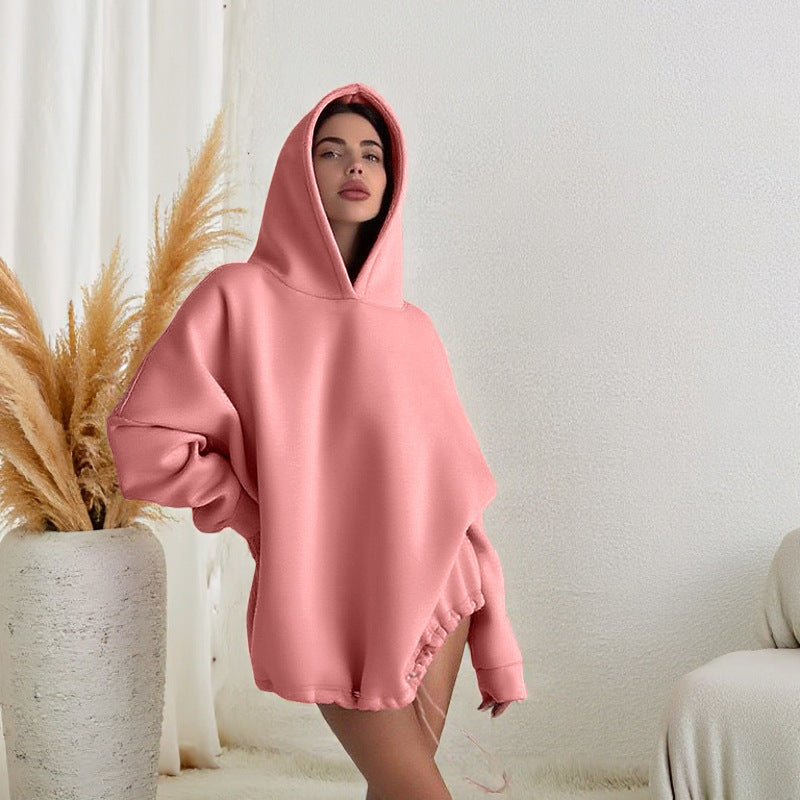 Damen Oversize-Kapuzenpullover mit verstellbarem Tunnelzugsaum Shop Nory