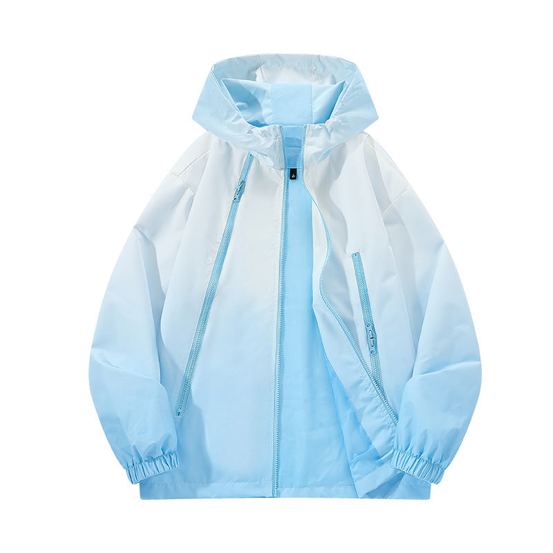 Herren Leichte Kapuzen-Windjacke mit asymmetrischen Reißverschlusstaschen und verstellbarem Saum Shop Nory
