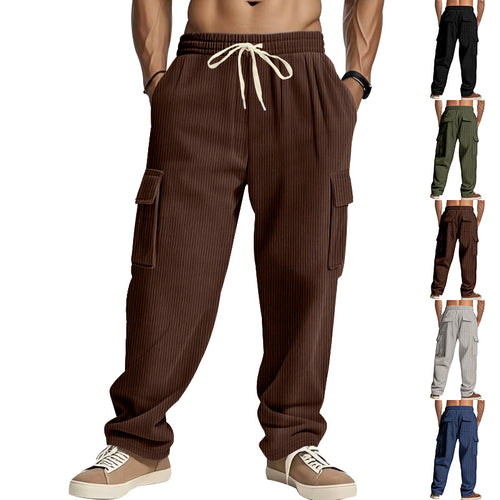 Herren Cordcargo-Hose mit weitem Bein, Tunnelzugbund und aufgesetzten Cargotaschen Shop Nory