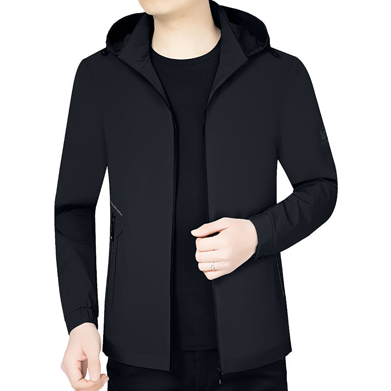 Herren Leichte Kapuzenjacke im urbanen Travel-Style mit Dreiviertelärmeln Shop Nory