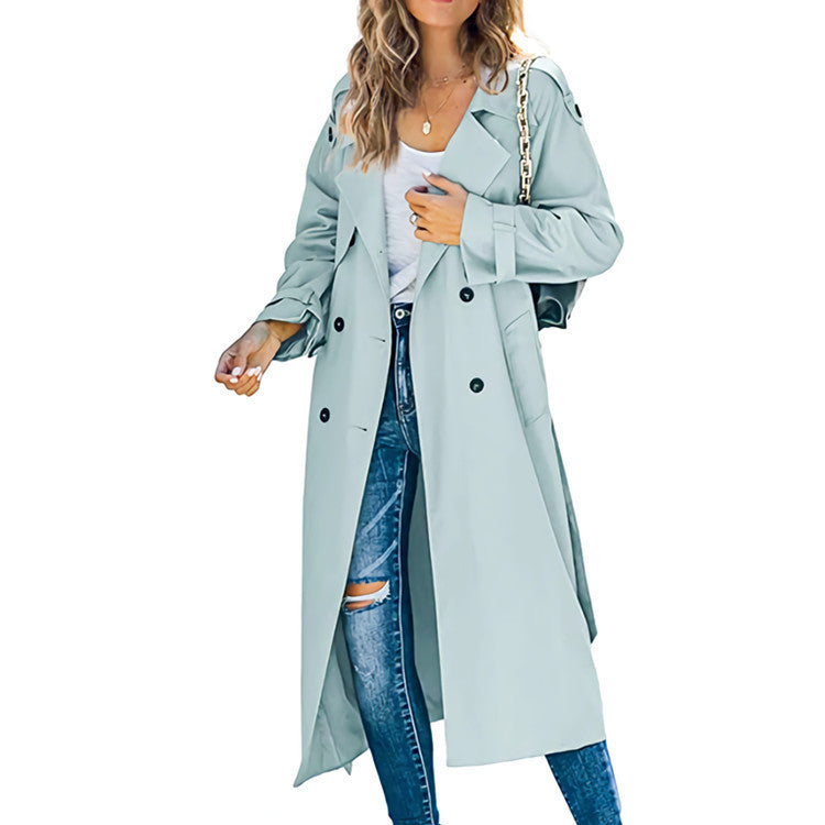 Damen legerer Trenchcoat mit Gürteldesign und stylischen Knöpfen