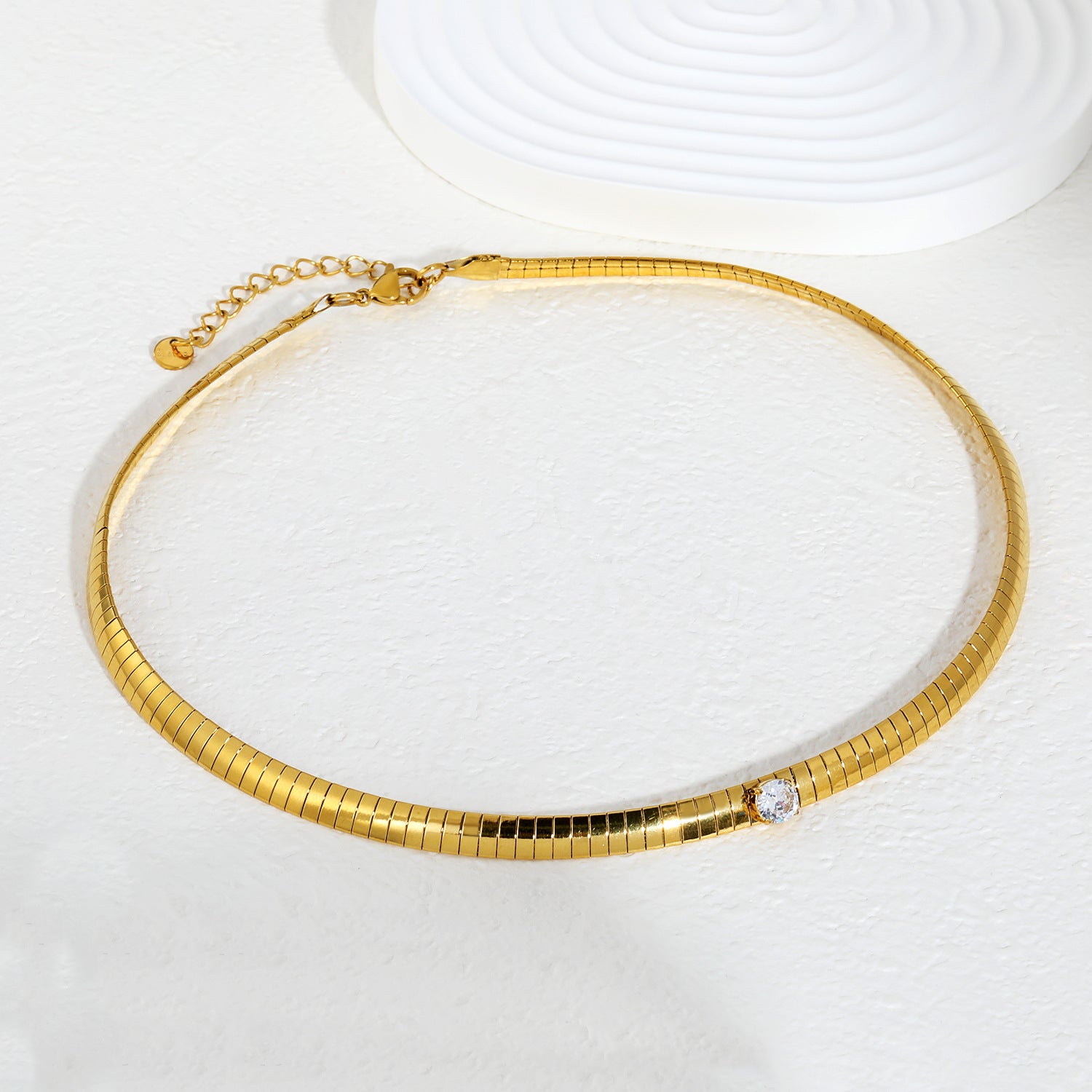 Damen elegante Choker-Halskette mit funkelndem Kristall Shop Nory