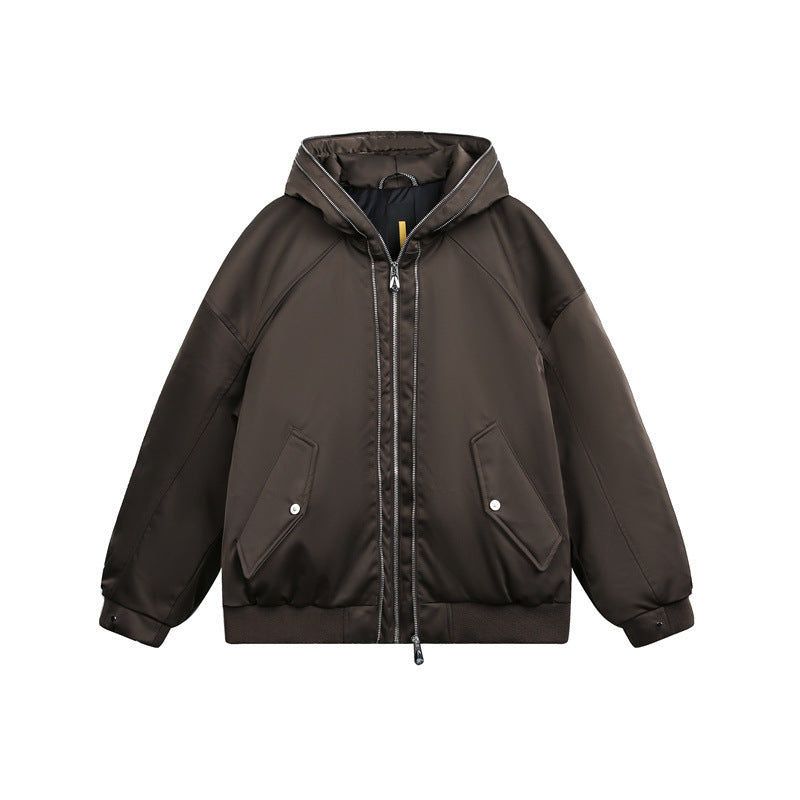 Herren Wattierte Kapuzen-Bomberjacke mit Thermofutter Shop Nory