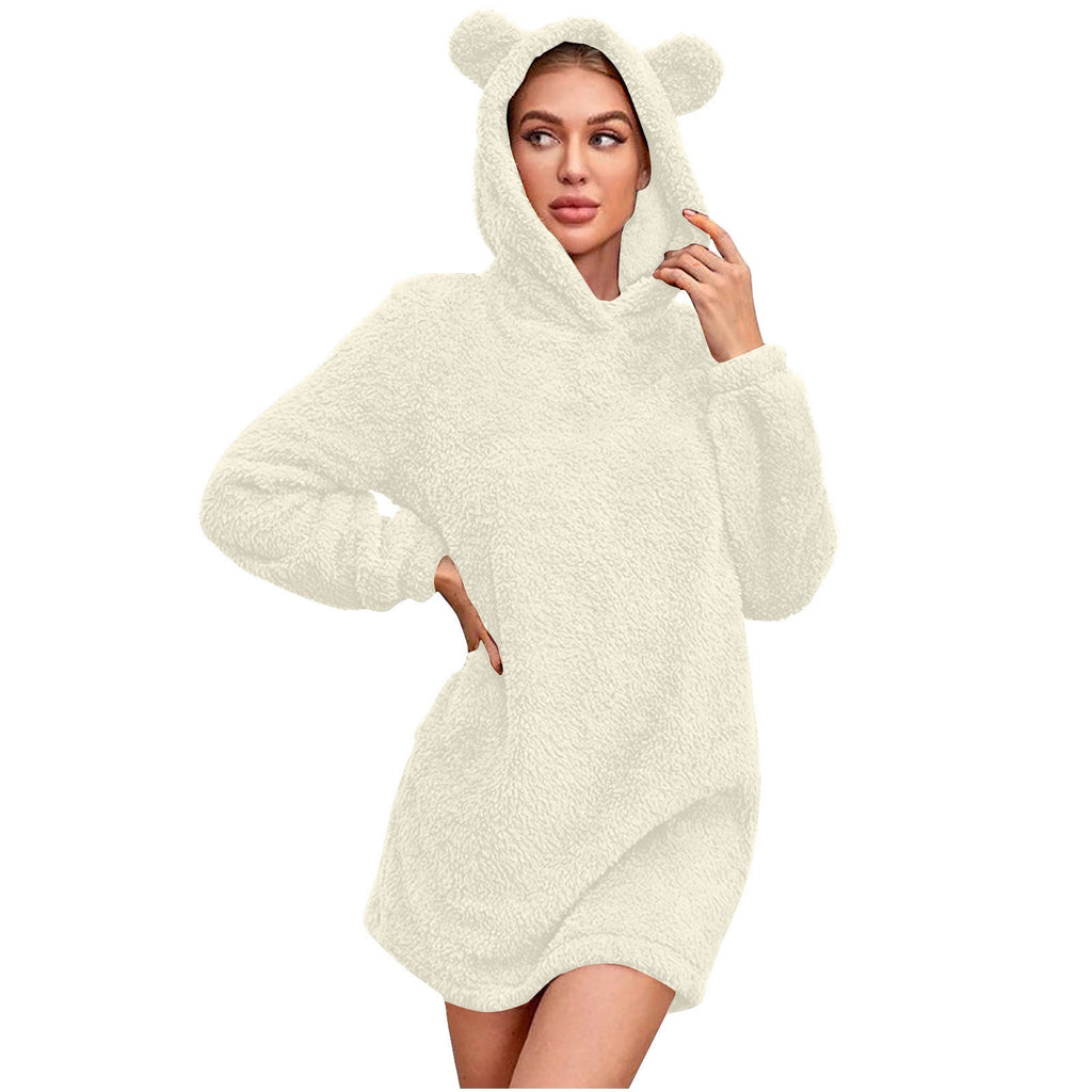 Damen Kuscheliger Hoodie mit Bärenohren