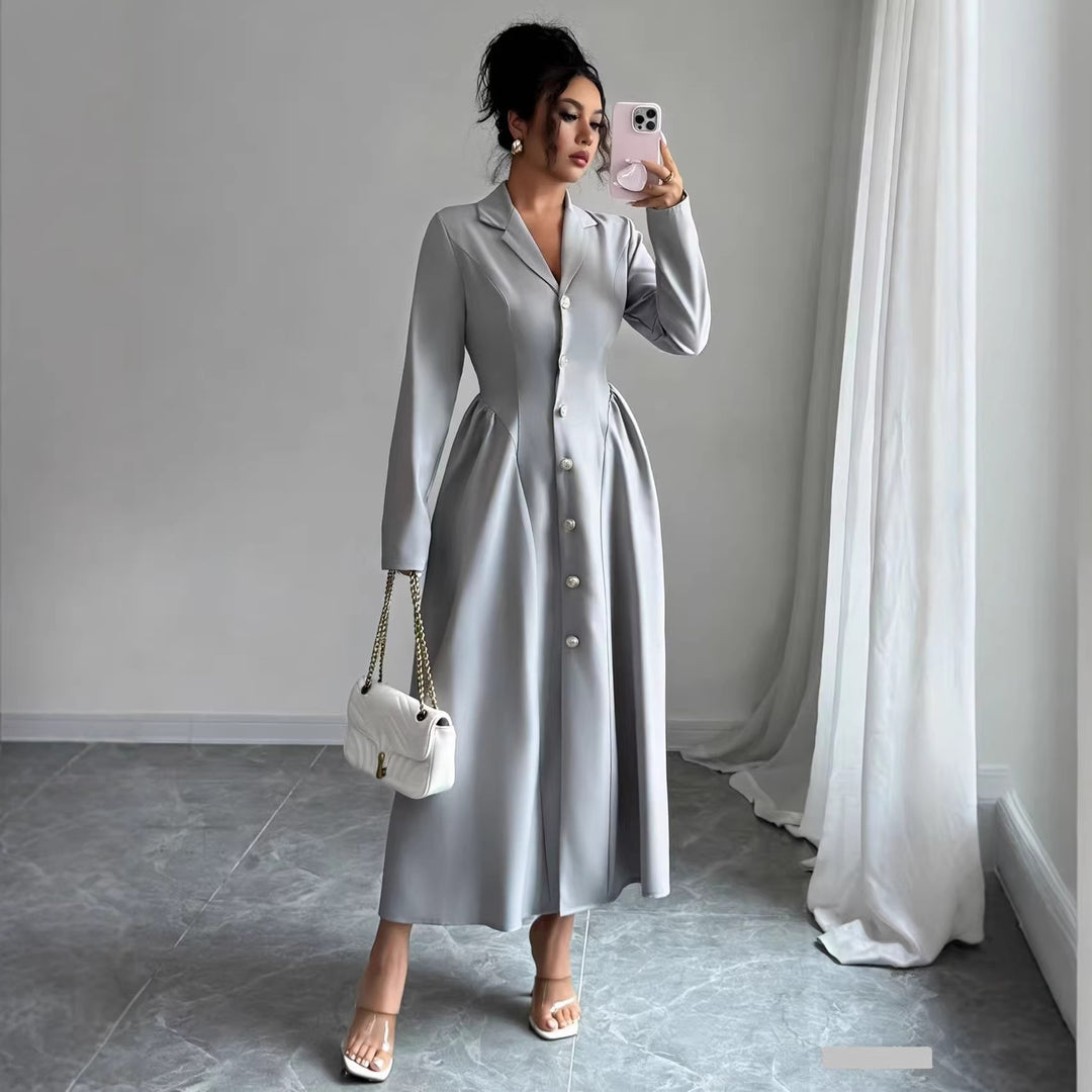 Damen Elegantes Midikleid im Blazerstil mit taillierter Schnittführung Shop Nory