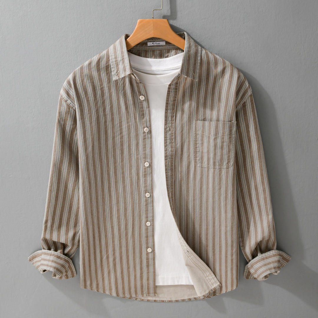 Herren Hemd mit Button-Down-Kragen aus atmungsaktivem Leinen-Baumwollmix in Relaxed-Passform Shop Nory