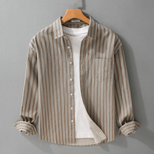 Herren Hemd mit Button-Down-Kragen aus atmungsaktivem Leinen-Baumwollmix in Relaxed-Passform Shop Nory