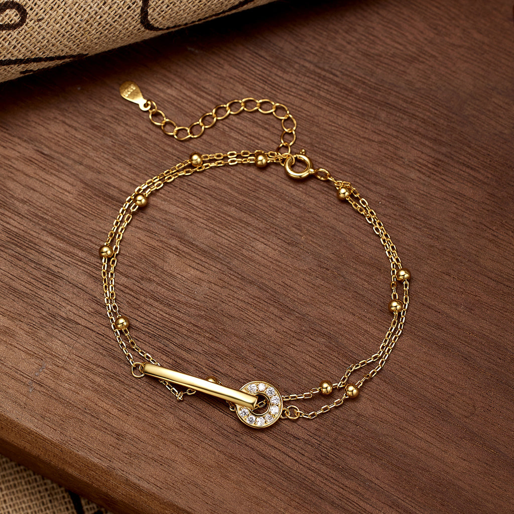 Damen Armband mit funkelndem Anhänger und stilvollem Kettendesign Shop Nory