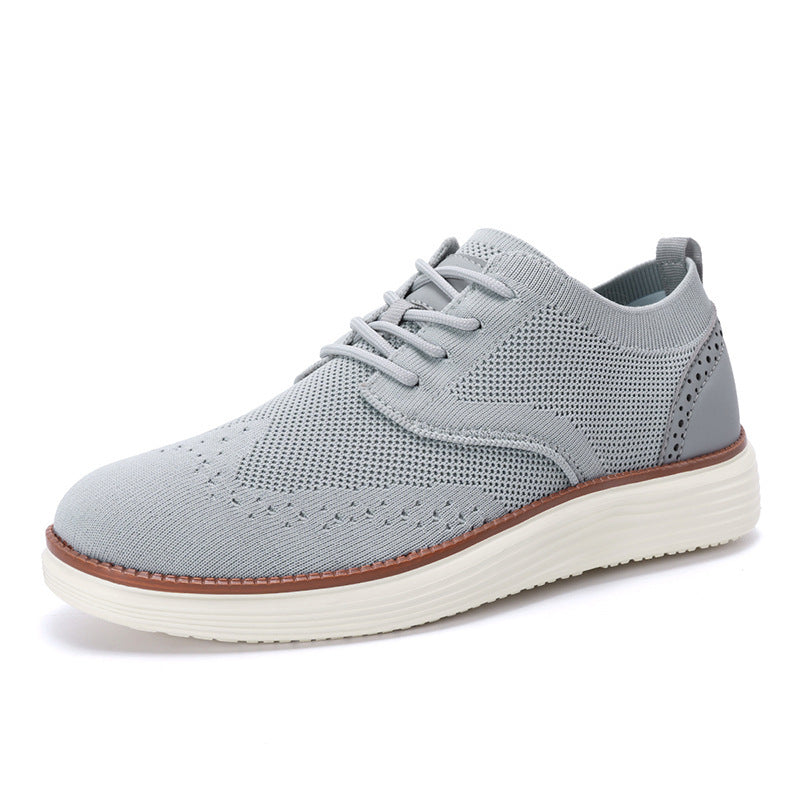 Herren nan gestrickter Oxford-Sneaker mit Wingtip-Perforation und federleichter EVA-Sohle