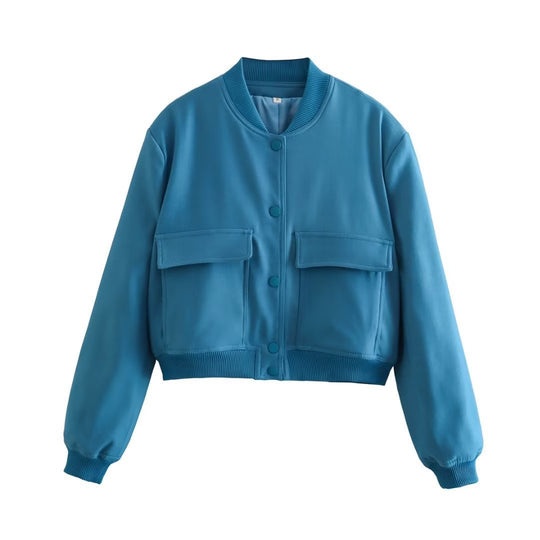 Damen Kurzblouson im Utility‑Stil mit Klappentaschen und Rippbündchen Shop Nory