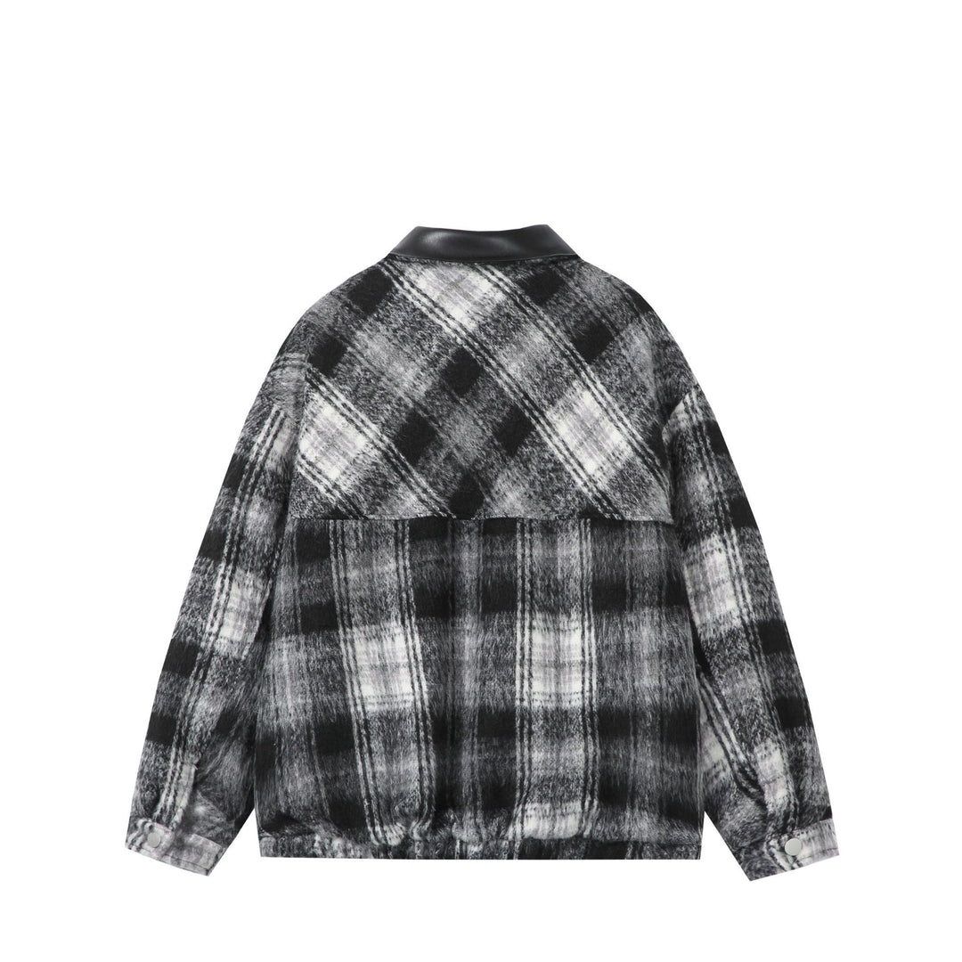 Unisex Boxy-Kurzblouson im Overshirt-Stil mit Kunstlederkragen und aufgesetzten Pattentaschen Shop Nory