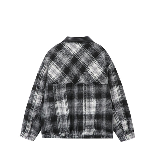 Unisex Boxy-Kurzblouson im Overshirt-Stil mit Kunstlederkragen und aufgesetzten Pattentaschen Shop Nory