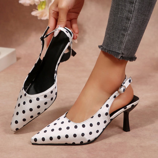 Damen Slingback Pumps mit Punkten