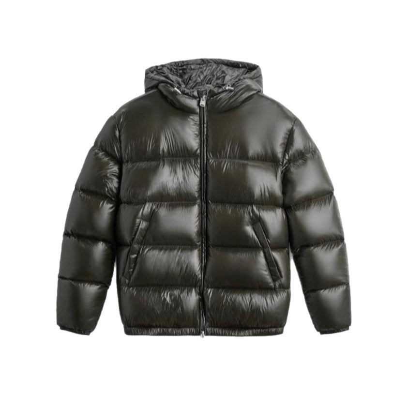 Damen nan glänzende Steppjacke mit Kapuze wattierter Thermofüllung und geradem Komfortschnitt Shop Nory