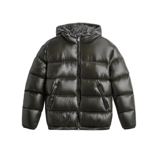 Damen nan glänzende Steppjacke mit Kapuze wattierter Thermofüllung und geradem Komfortschnitt Shop Nory