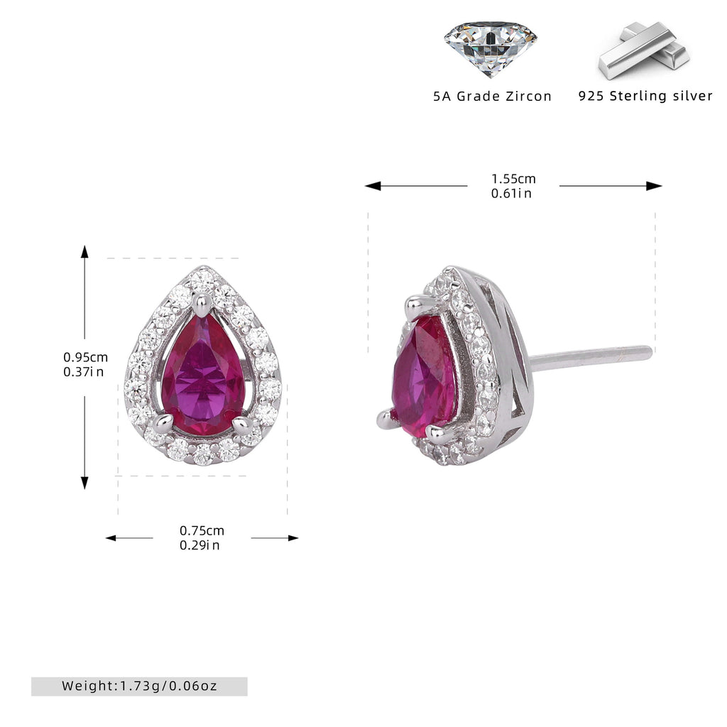 Damen Halskette mit tropfenförmigem Zirkonanhänger aus 925 Sterlingsilber und elegantem Design Shop Nory