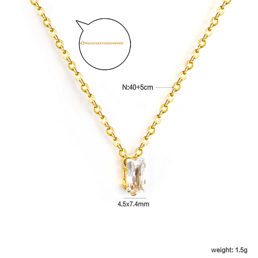 Damen edle Halskette mit funkelndem Kristallanhänger und verstellbarem Kettendesign Shop Nory