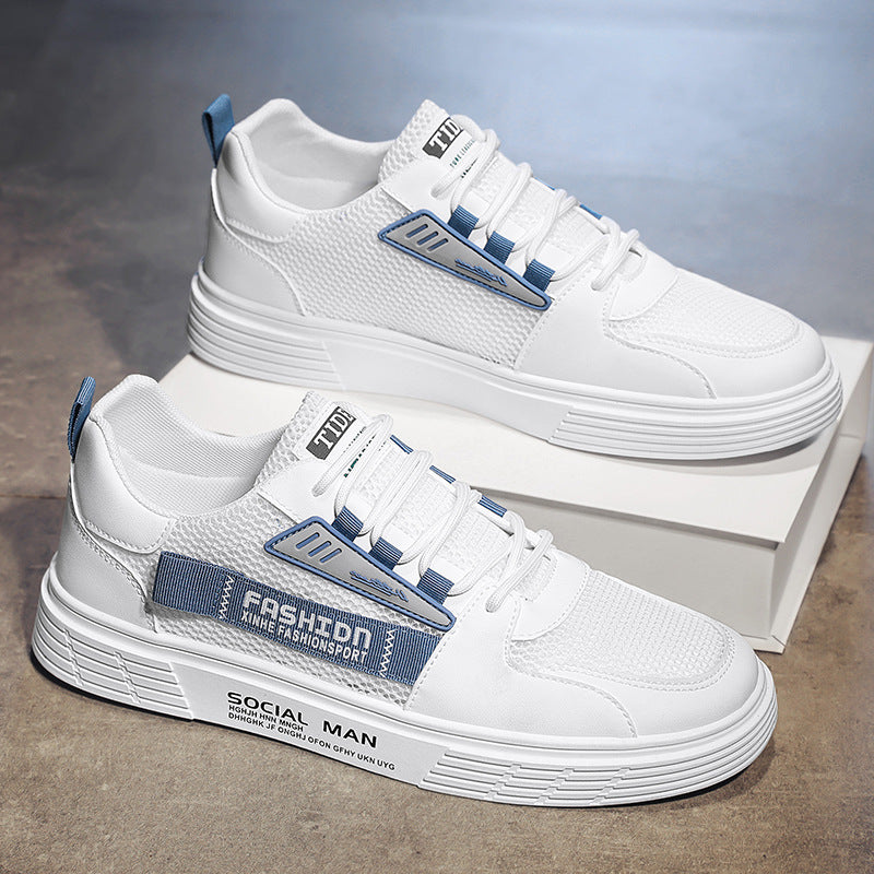Herren Lässige Plateau-Sneaker mit atmungsaktivem Mesh- und Kunstleder-Mix Shopy Nory