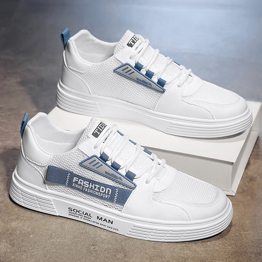 Herren Lässige Plateau-Sneaker mit atmungsaktivem Mesh- und Kunstleder-Mix Shopy Nory