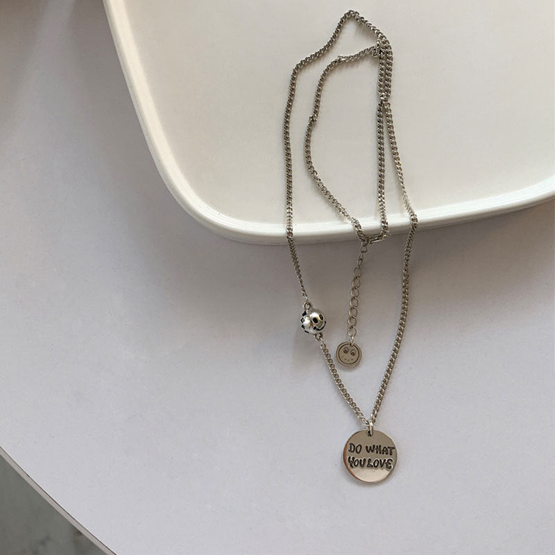 Damen Halskette mit inspirierendem Schriftzug und edlem Anhänger Shop Nory