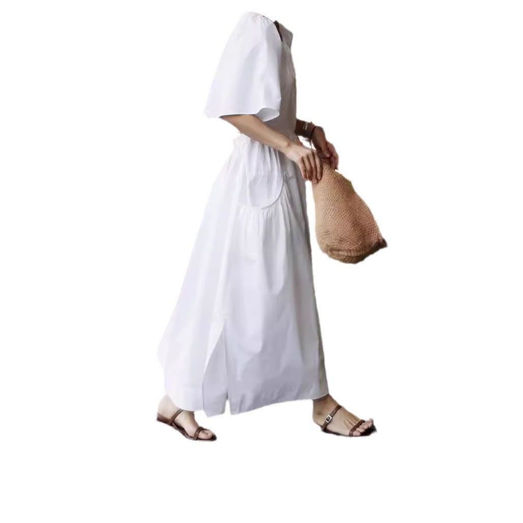 Damen Zweiteiliges Midaxi-Set aus Baumwolle mit Cropped-Top, Cut-Out-Taille und hohem Seitenschlitz Shop Nory