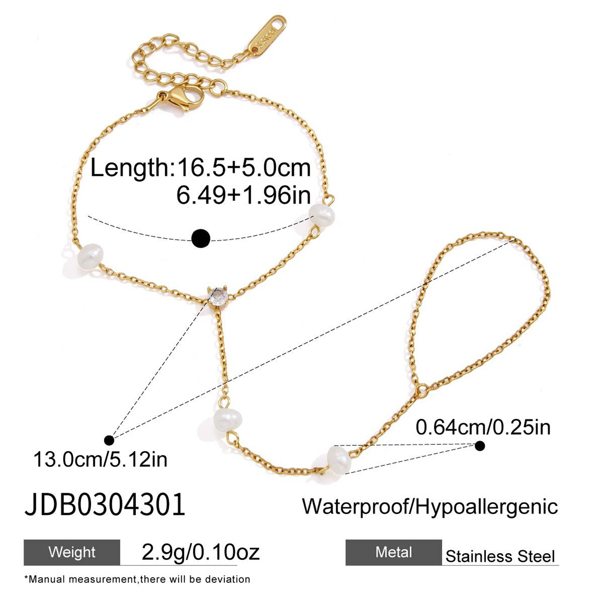 Damen Armband mit Kristallen und hypoallergener Edelstahlkette Shop Nory