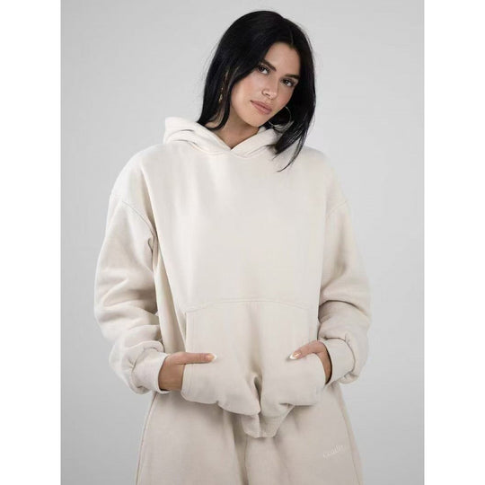 Damen nan oversized Kapuzenpullover mit Kängurutasche und weichem Fleece-Innenfutter Shop Nory