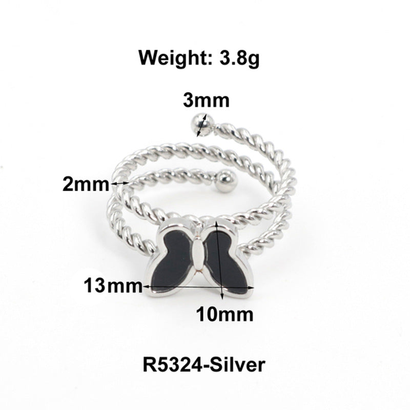 Damen Ring mit filigranem Schmetterlingsmotiv Shop Nory