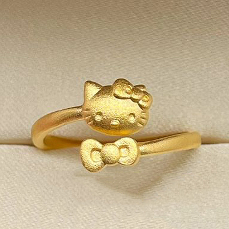 Damenring mit nostalgischem Hello Kitty Design Shop Nory
