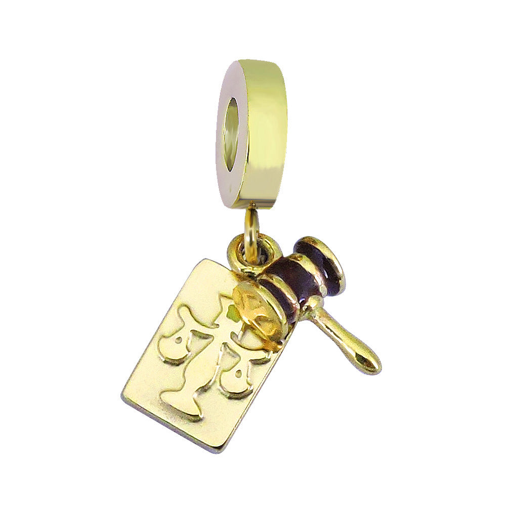 Verspielter Kaktus-Charm Anhänger mit Emaille und Strass