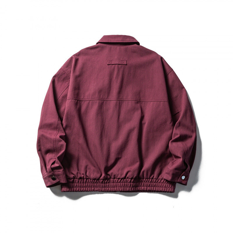 Herren Boxy-Workwear-Jacke mit durchgehendem Reißverschluss, aufgesetzten Pattentaschen und elastischem Bund Shop Nory