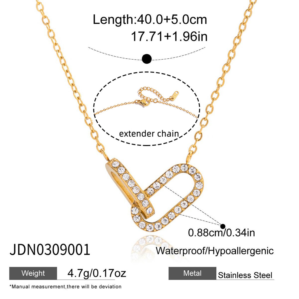 Damen Halskette mit elegantem V-Design und funkelnden Zirkonia-Akzenten Shop Nory