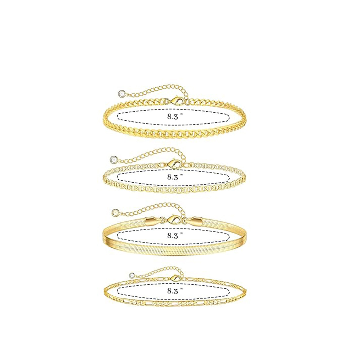 Damen Armbandset mit eleganten und funkelnden Zirkonia-Akzenten Shop Nory
